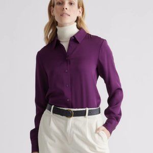 Quince Purple Button Down Shirt